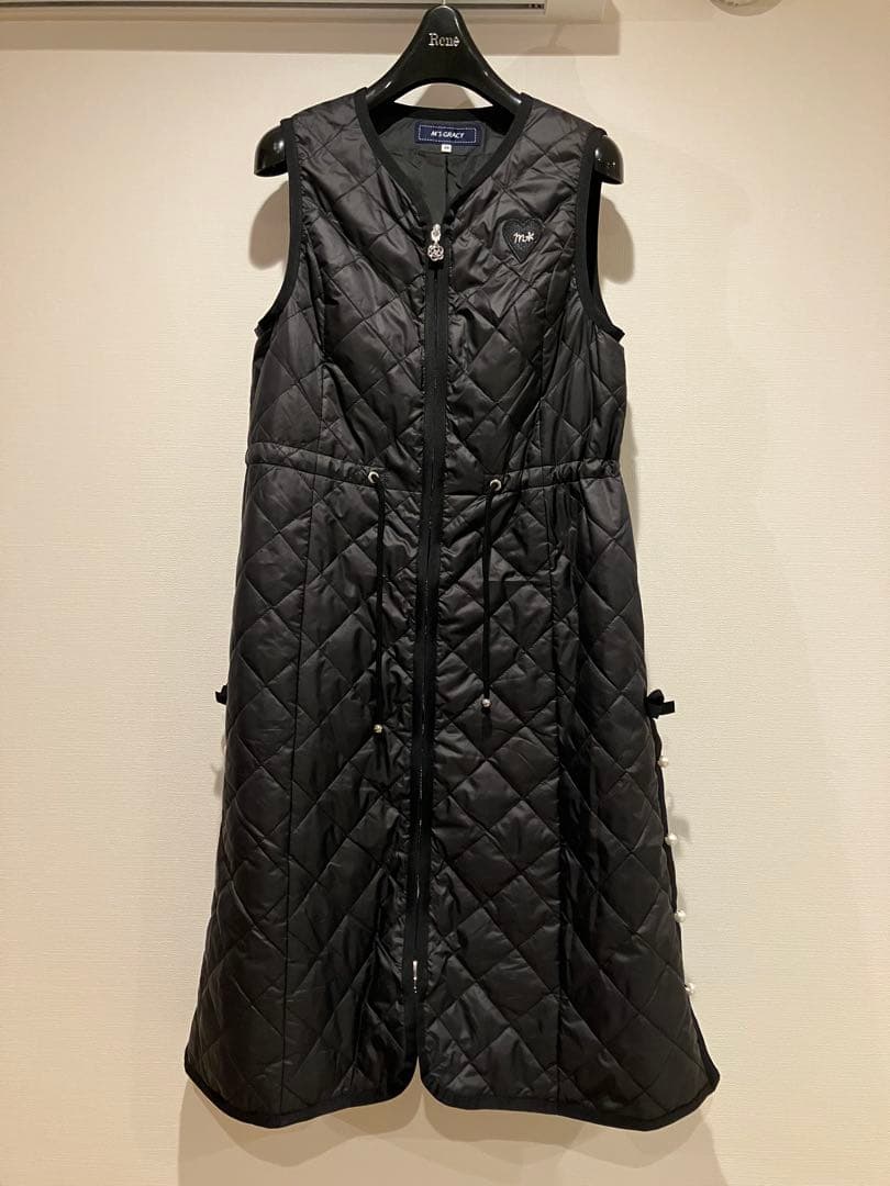 M'S GRACY ジレ　ロング キルティングベスト　中綿　エムズグレイシー