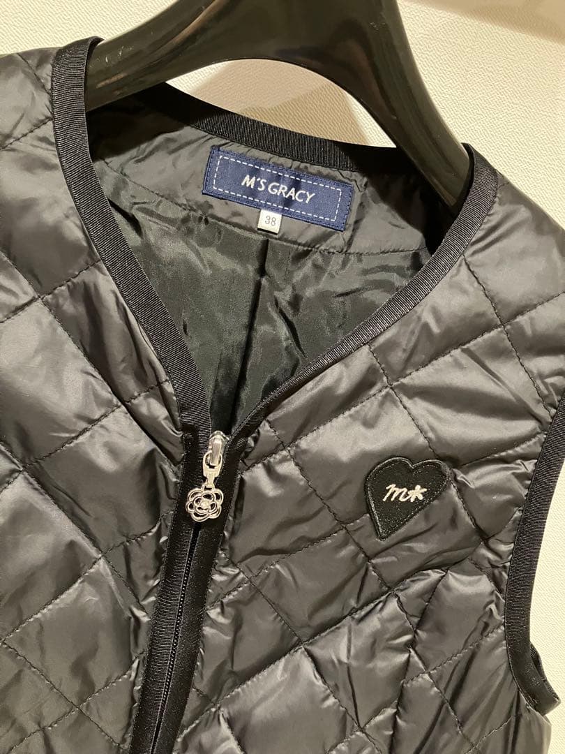 M'S GRACY ジレ　ロング キルティングベスト　中綿　エムズグレイシー