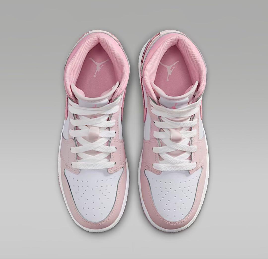 限定カラー【新品】NIKE GS AIR JORDAN1 MID　パールピンク