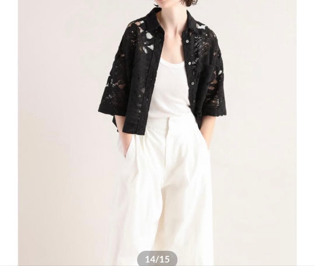 今季 SACRA リーフラッセルレースシャツ 2025ss