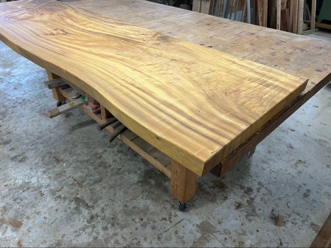 ✳️鹿児島県産楠一枚板天板、カウンター材加工済♦︎レジン、チギリ、ESHA塗装