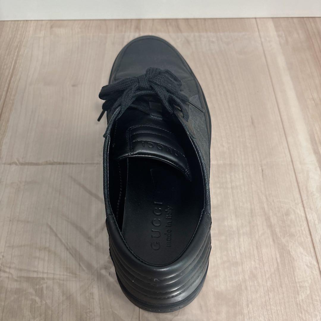 GUCCI グッチ スニーカー GGシグネチャー レザー 黒 6