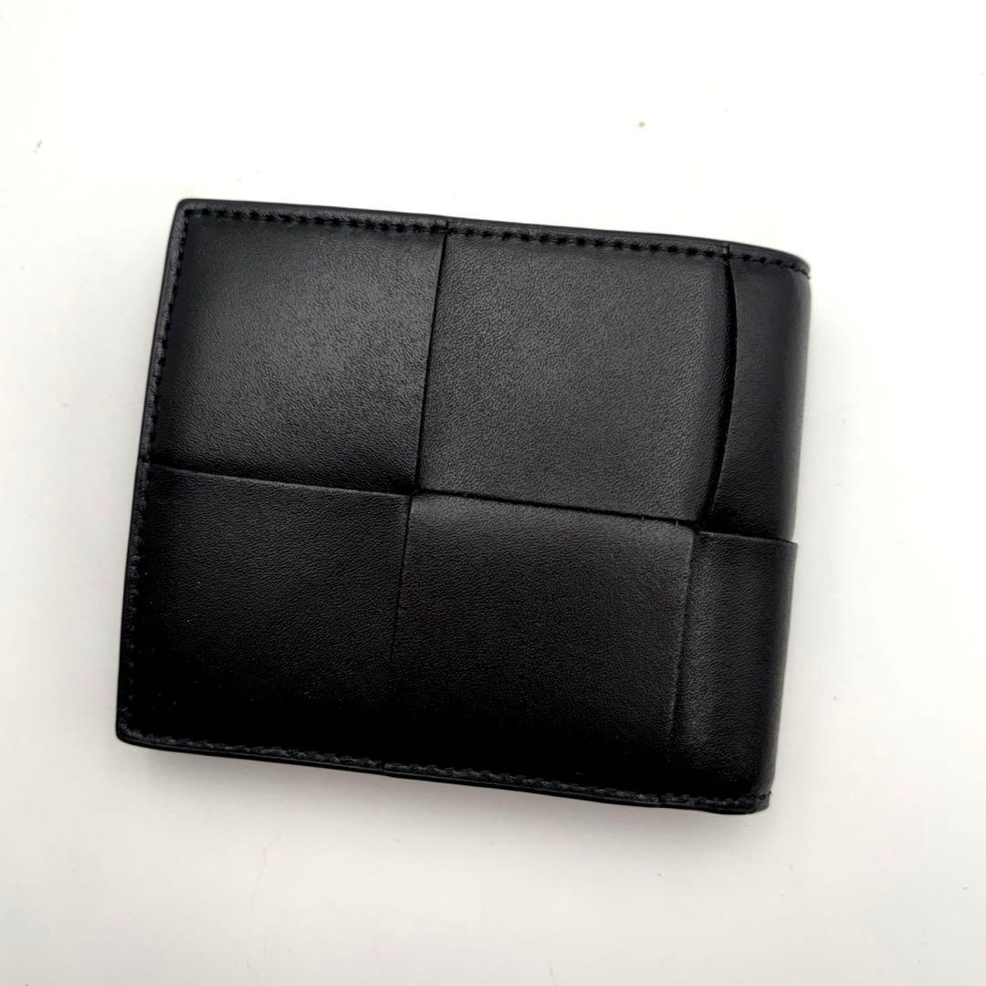 ✨極極美品　ボッテガ　二つ折り　カセット　小銭入れ　ブラック　RFID