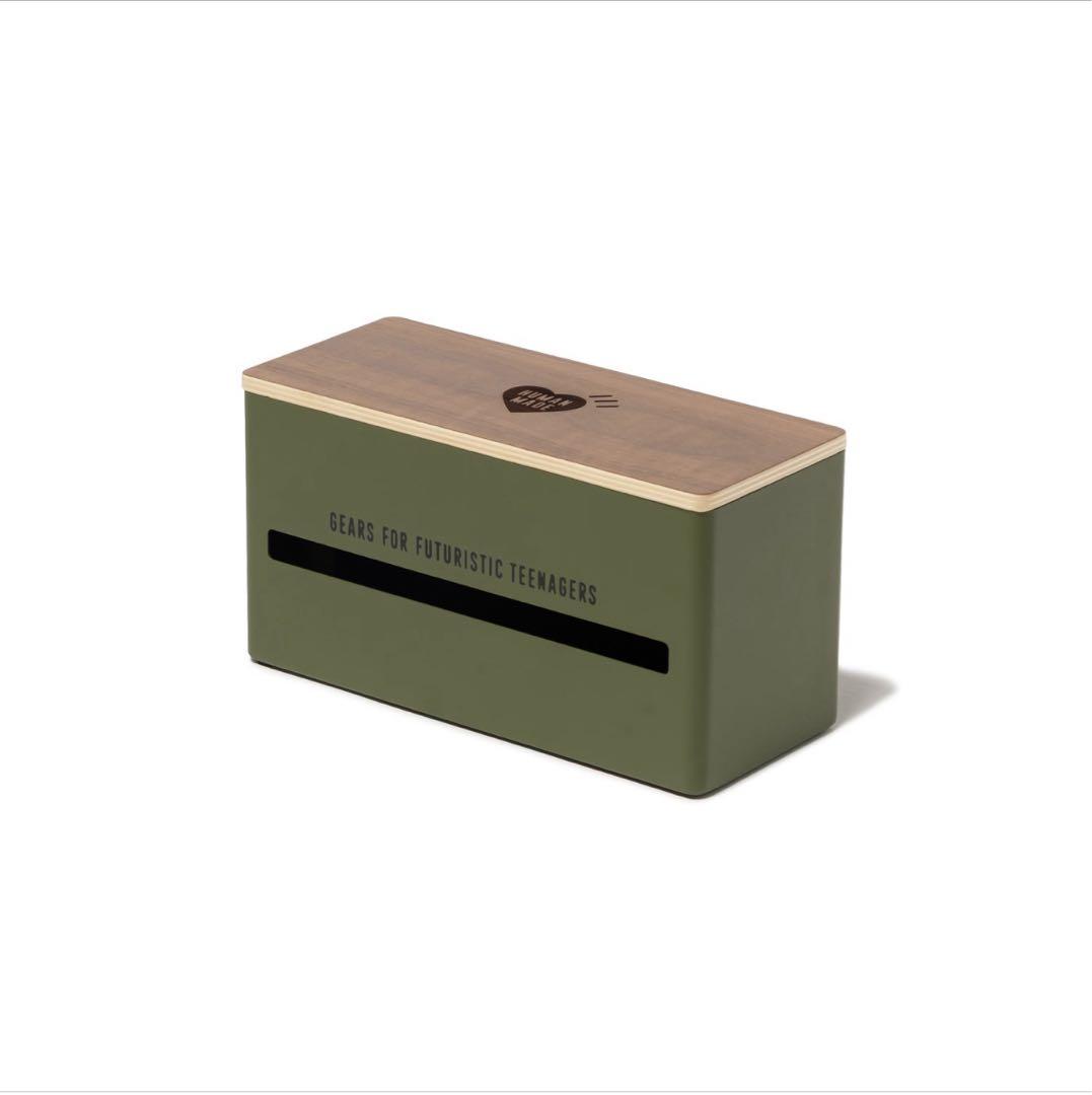 【セイジャス】HUMAN MADE ティッシュボックス カーキ