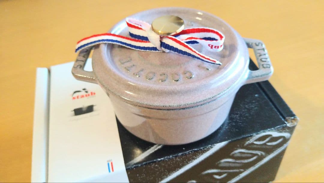 新品　Staub ココット10 シフォンローズ