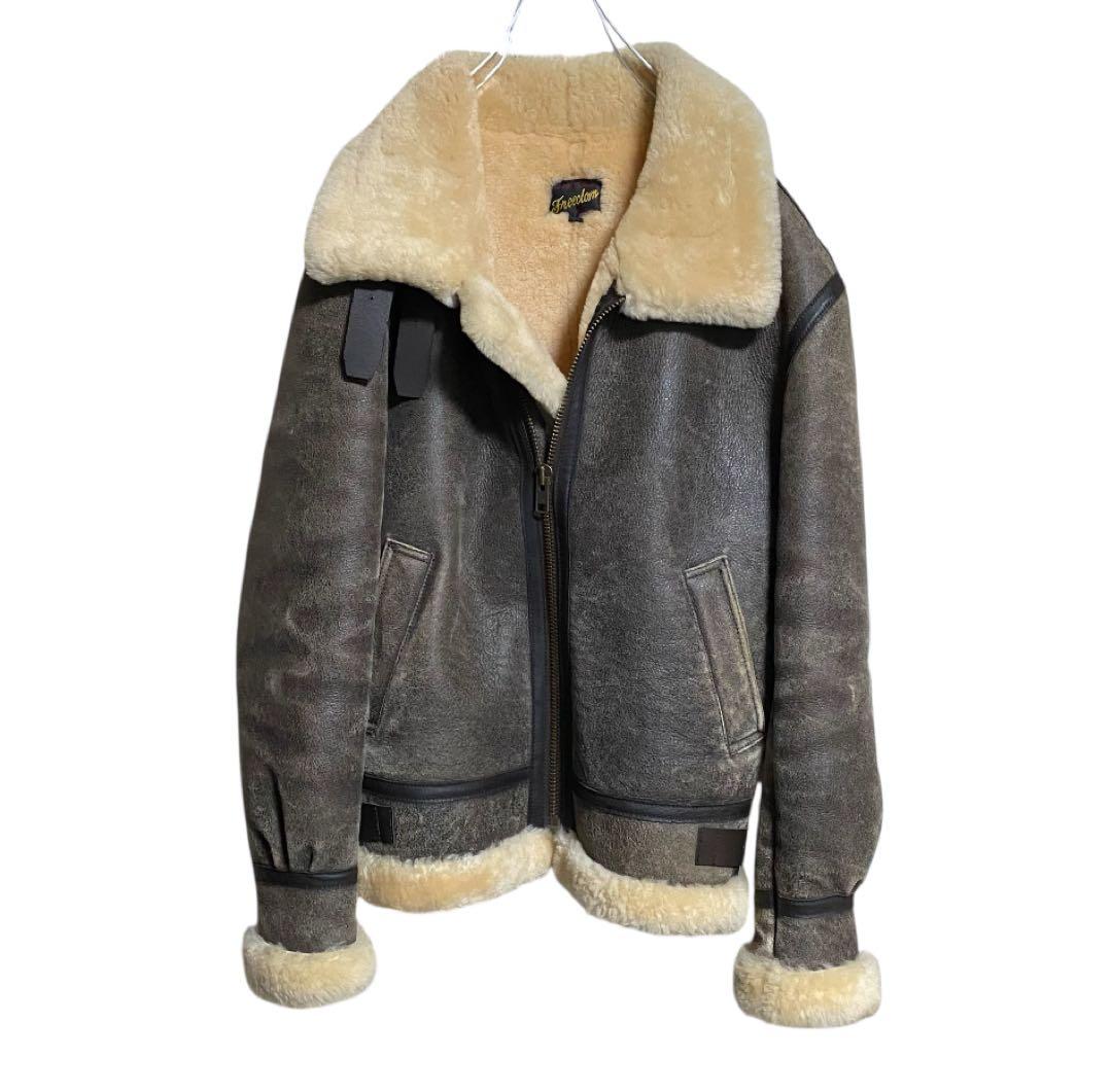 【美品】freedom B-3 ムートンフライトジャケット メンズ