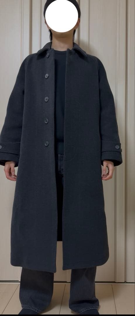 MAISON SPECIAL ステンカラーコート　ブラック　00サイズ　140s