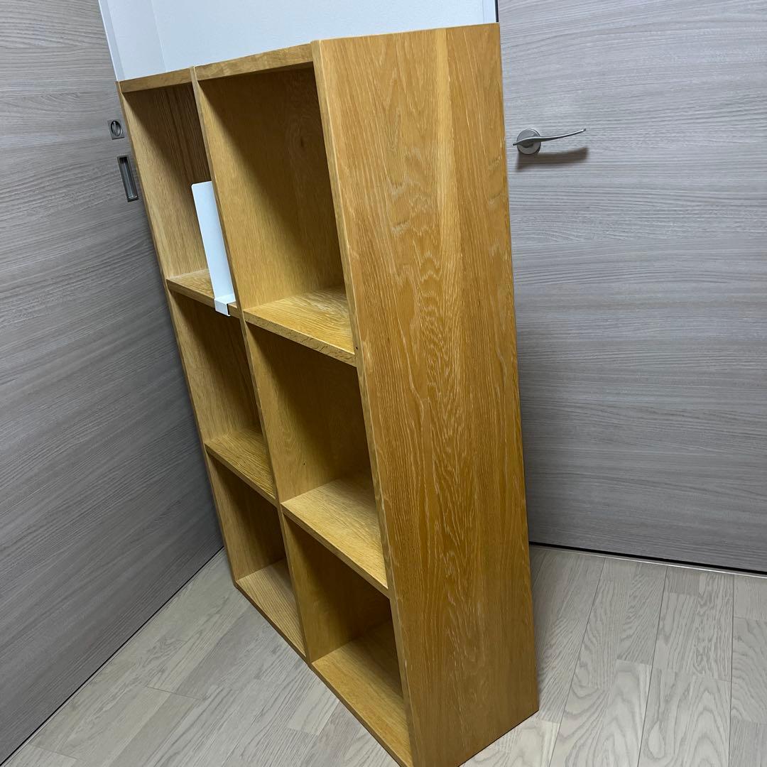 無印良品　スタッキングシェルフ　【ブックエンド付き】　2列×3段