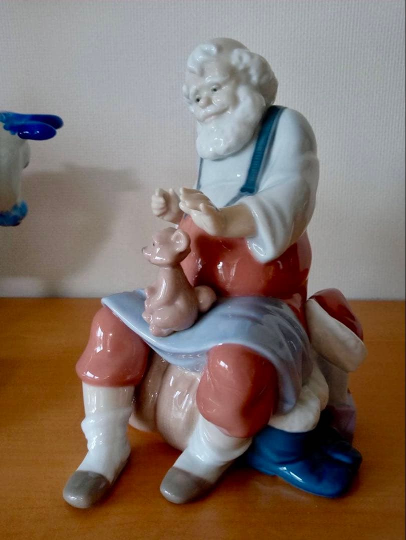 リヤドロ　クリスマス　サンタクロース　テディーベア　フィギュリン　陶器　人形