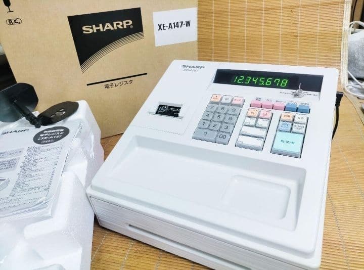 シャープレジスター　XE-A147　PC連携売上管理フル設定無料　153333