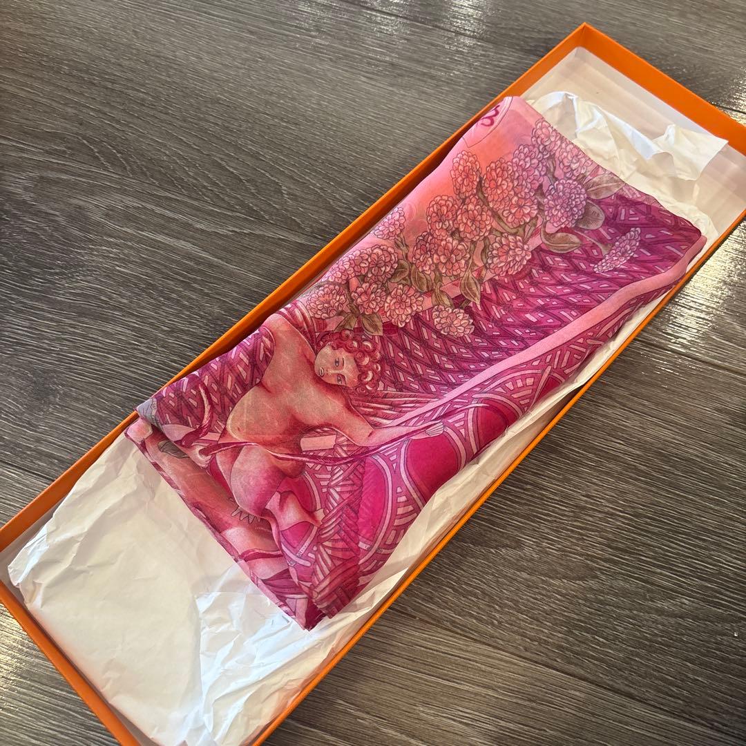 HERMES エルメス　シフォン　カレ90
