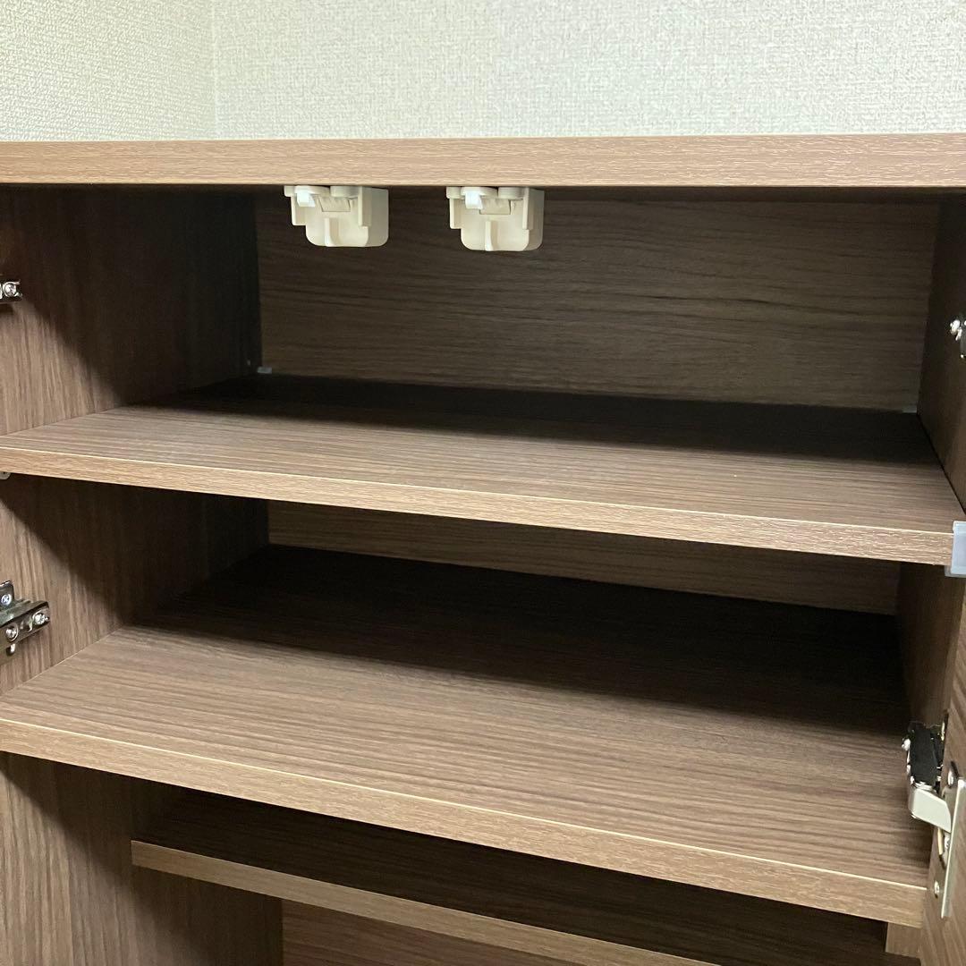 ニトリ キッチンボード食器棚 エトナ ミドルブラウン 送料込み即日発送