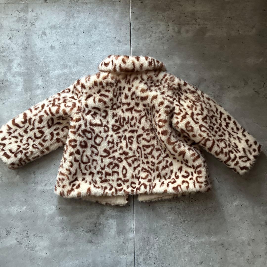 Bonpoint ヒョウ柄ファーコート ボンポワン　ファーコート