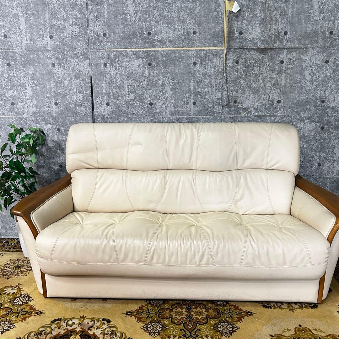 ꧁浜本工芸 HAMAMOTO꧂2-3人掛けレザーソファ インテリア リビング