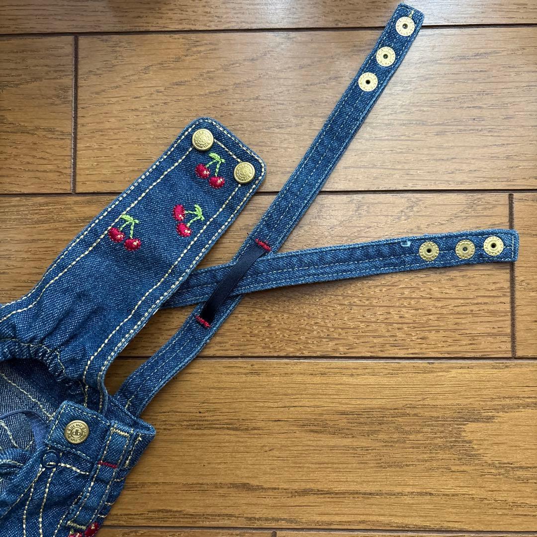 ブルブブ★さくらんぼ刺繍 デニムスカート XXS