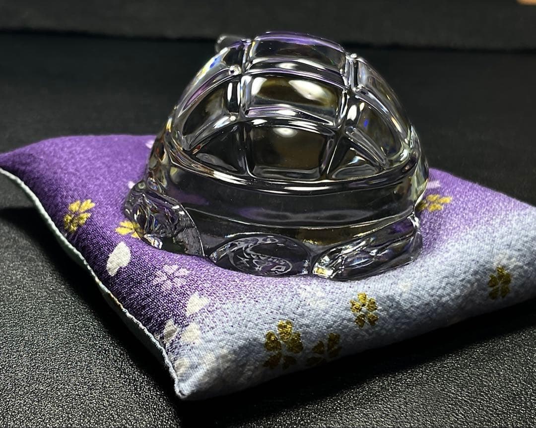 【美品】 バカラ Baccarat カメ 亀 ペーパーウェイト 縁起物
