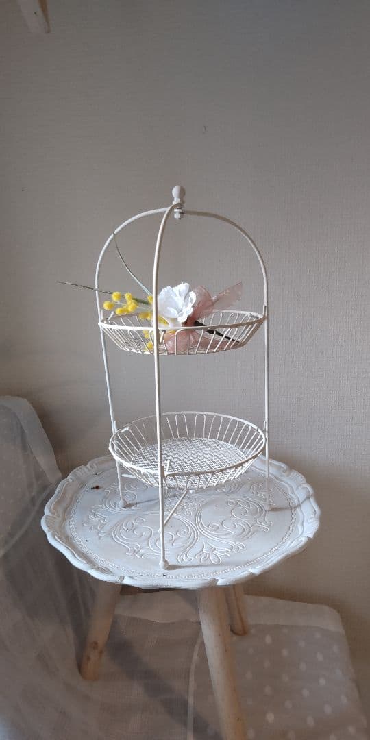 （参考）袋入りホワイト ☆アイアン スタンド 組立式 ☆