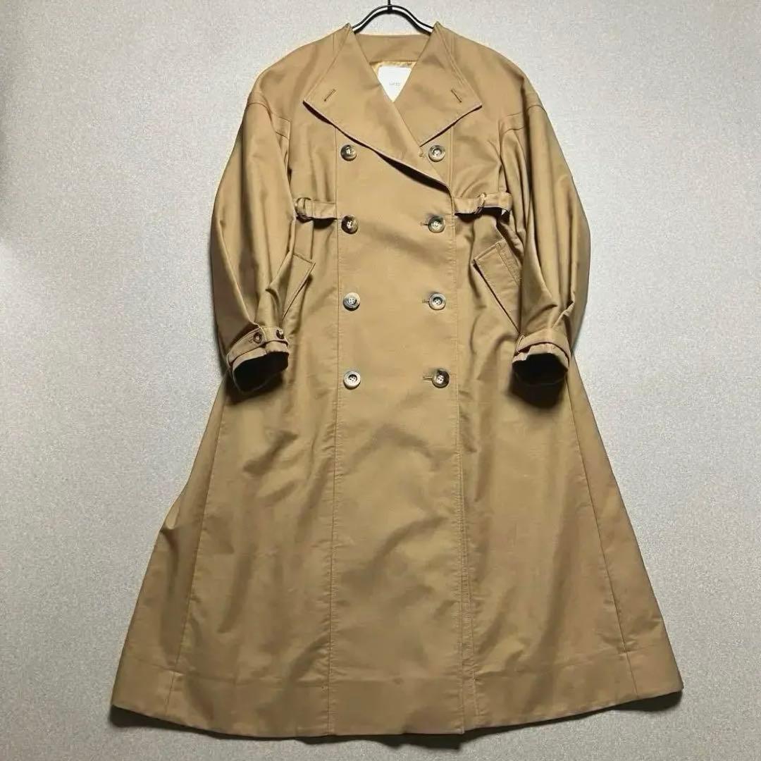 美品✨近年 UN3D. 袖コクーンダブルブレスト トレンチコート アンスリード