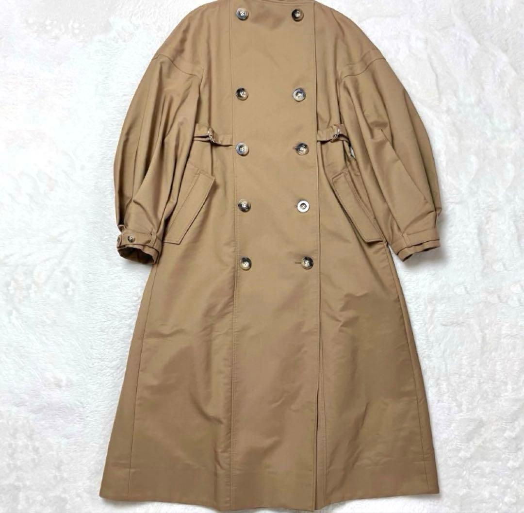 美品✨近年 UN3D. 袖コクーンダブルブレスト トレンチコート アンスリード