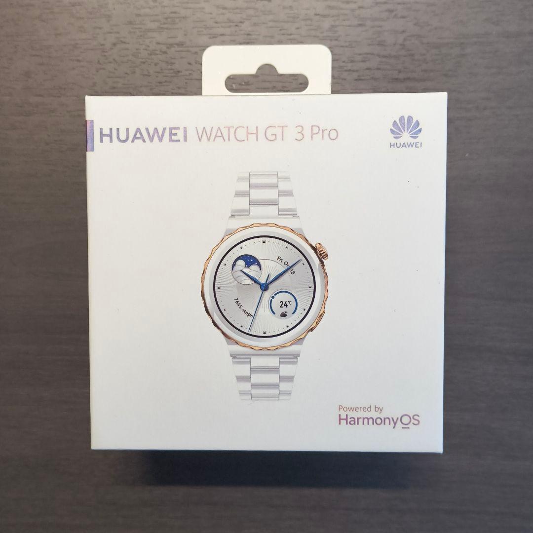HUAWEI WATCH GT3Pro エレガントモデル ホワイト×ゴールド