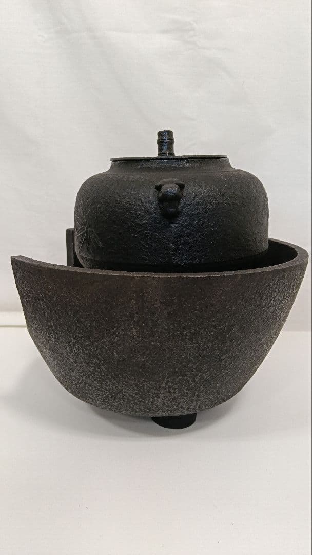 南部鉄器　茶釜　風炉　セット　未使用