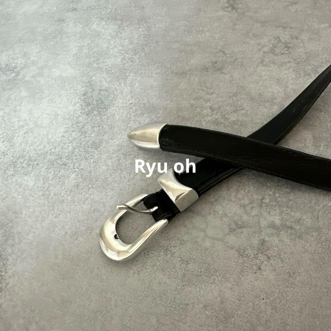 メンズ OUR LEGACY アワーレガシー 2cm レザー ベルト 90