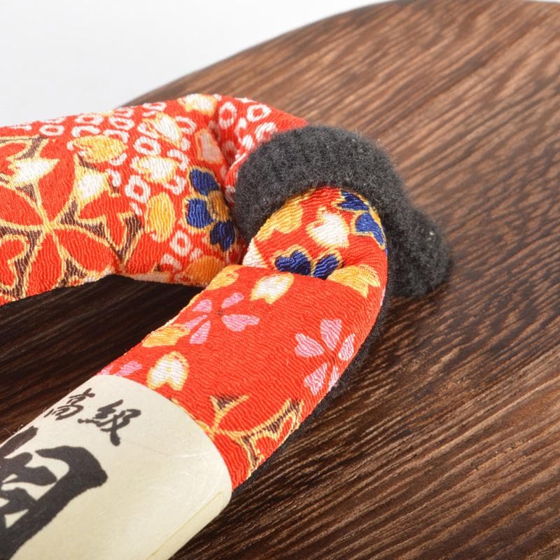 和装小物　焼桐下駄　女性用　小紋柄鼻緒　60足まとめて　M　6254A