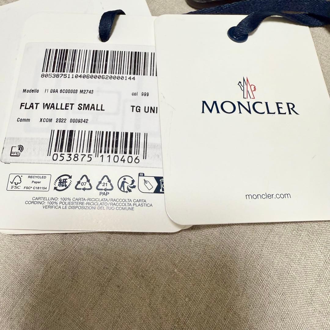 新品　Moncler　モンクレール　財布　コンパクトウォレット　黒　レザー