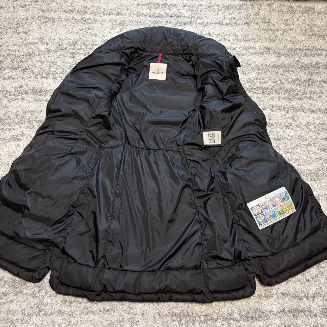 【美品】MONCLER フラメッテ ダウンコート ブラック サイズ1