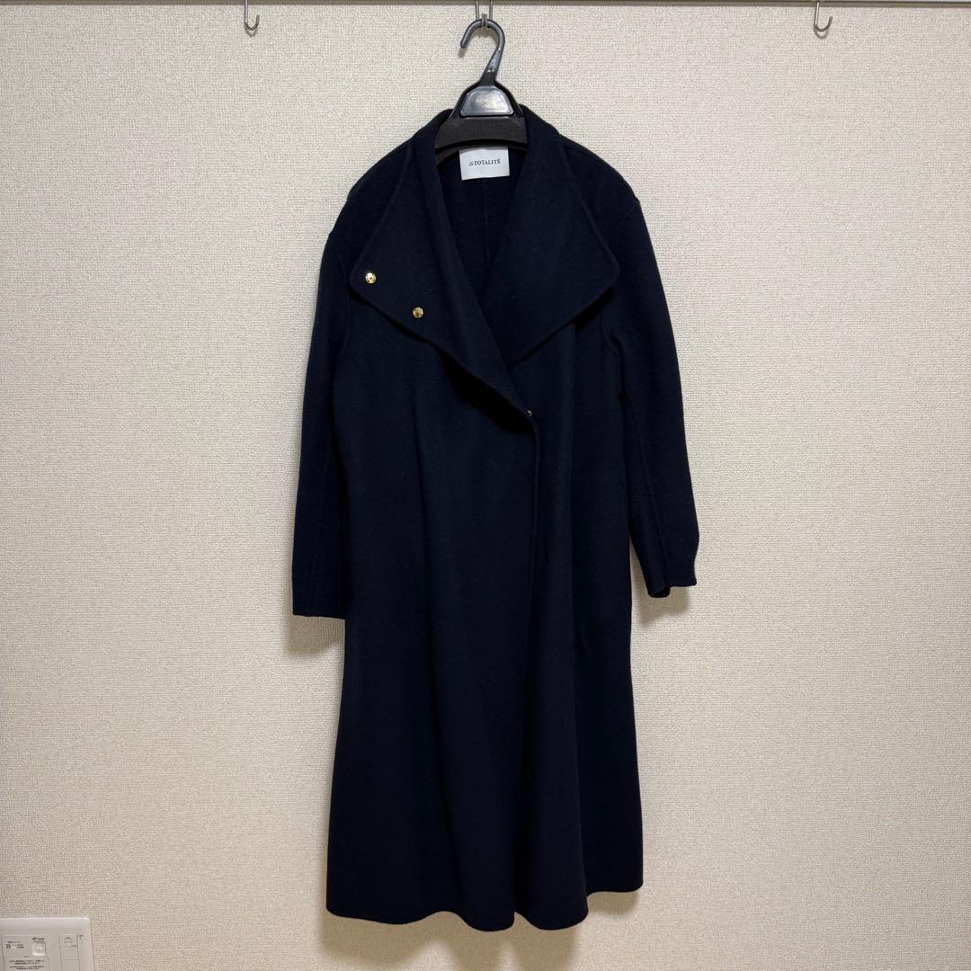 【美品】【ほぼ未使用】La TOTALITE♡コート ロング ネイビー