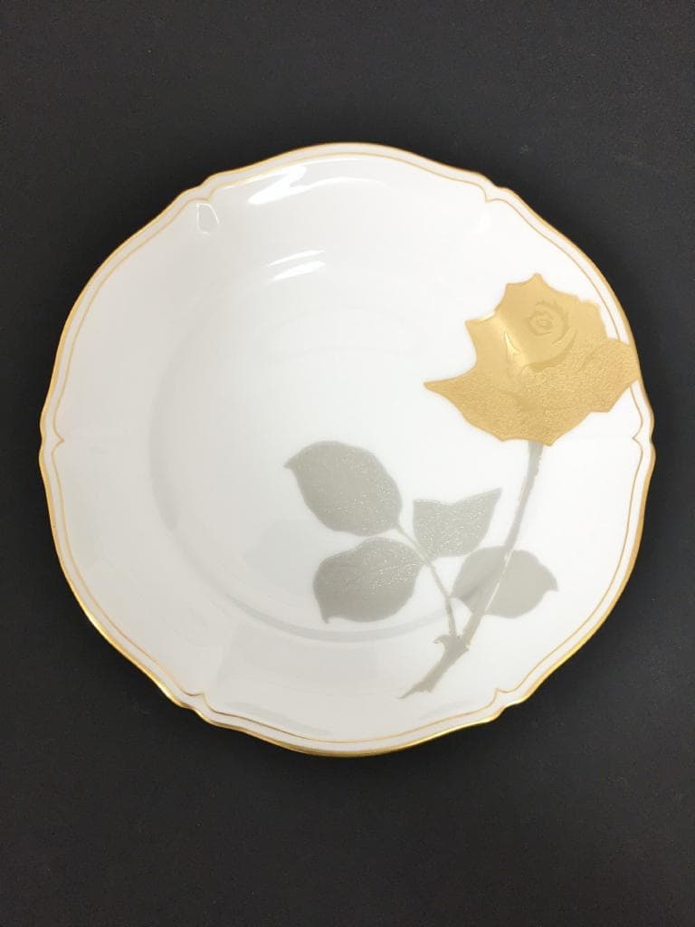 大倉陶園／The Okura　金蝕バラ　20cmケーキ皿　977214