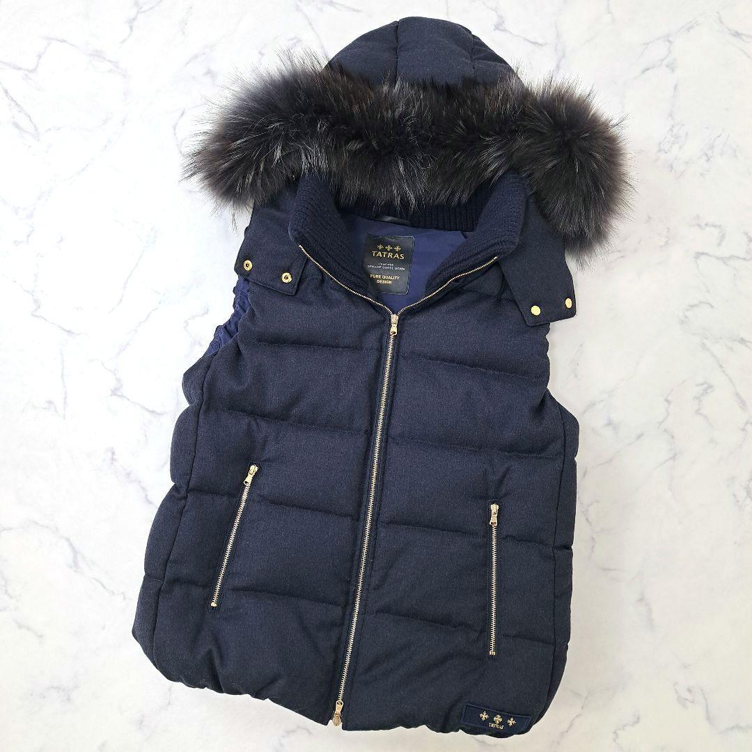 03サイズ★TATRAS タトラス ルセラ ダウンベスト ファー ウール
