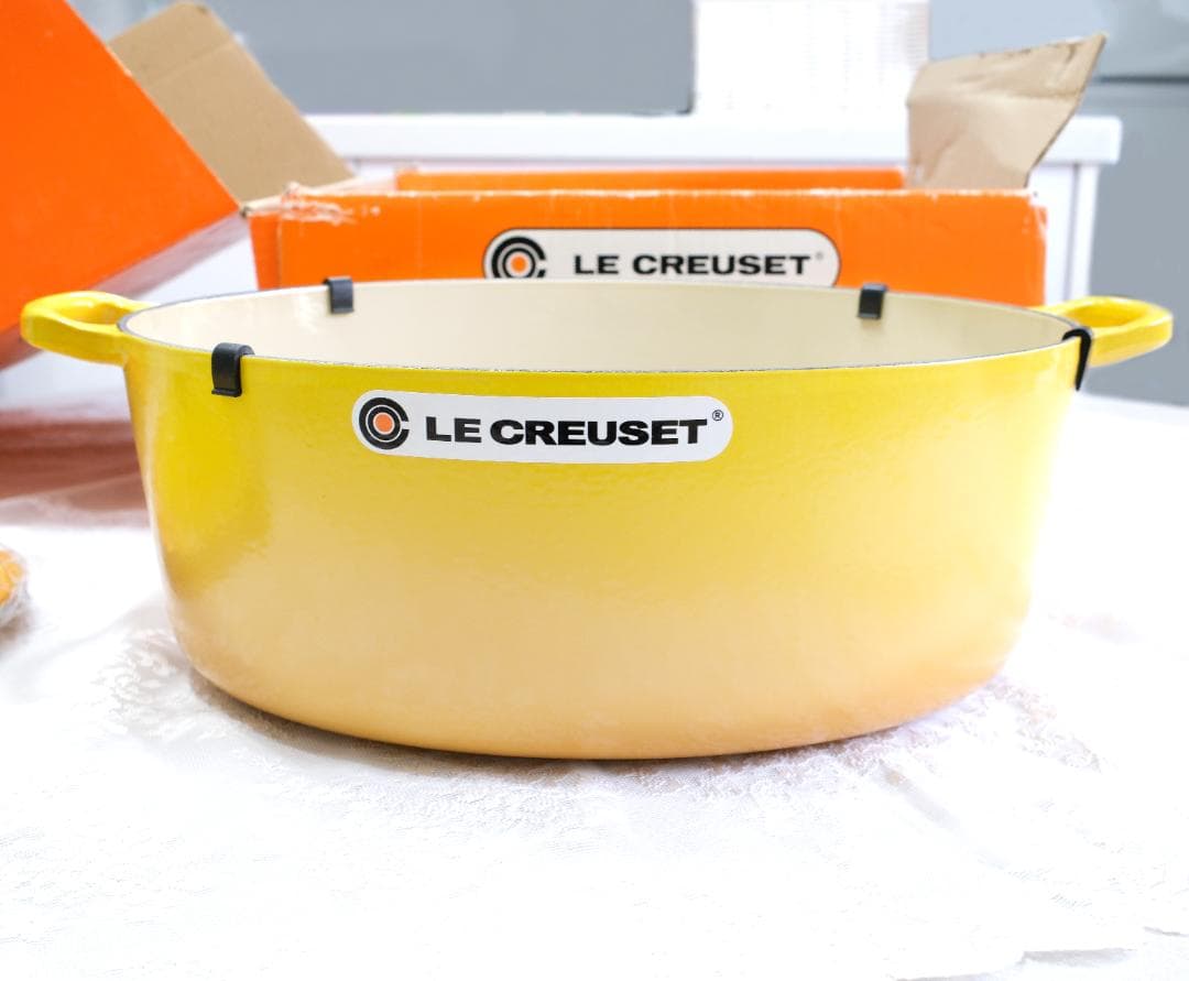 【未使用】日本未発売ルクルーゼ ホーロー鍋35cm