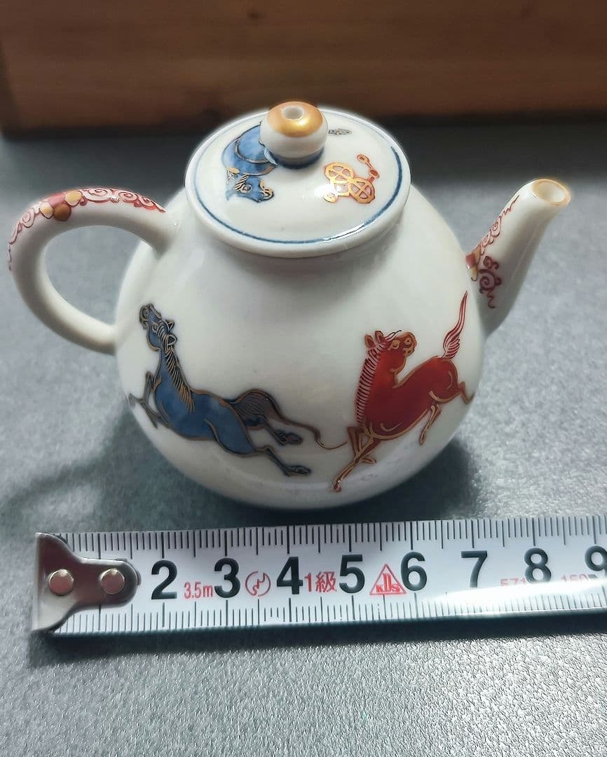 九谷 五客 茶碗 馬柄 九谷焼 木箱入り
