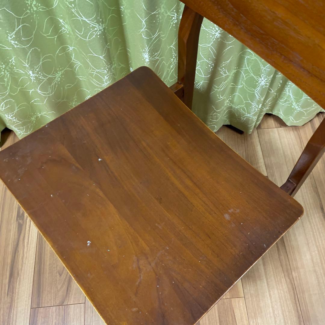 スキャンティーク　木製シンプルチェア ブラウン