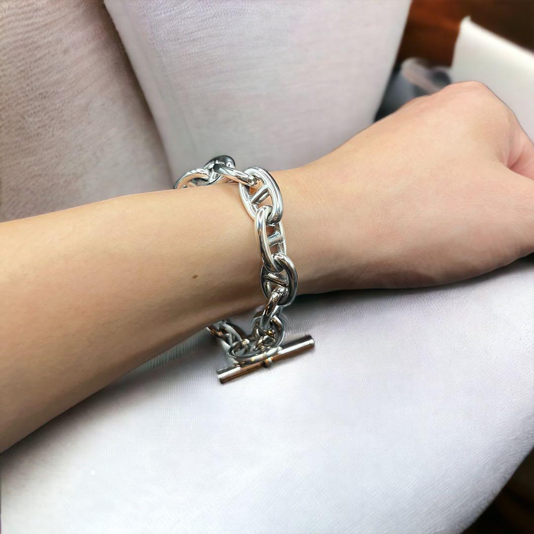 あ*き様 シルバー925 アンカーチェーン 特大 GMサイズ 14コマ ブレスレ