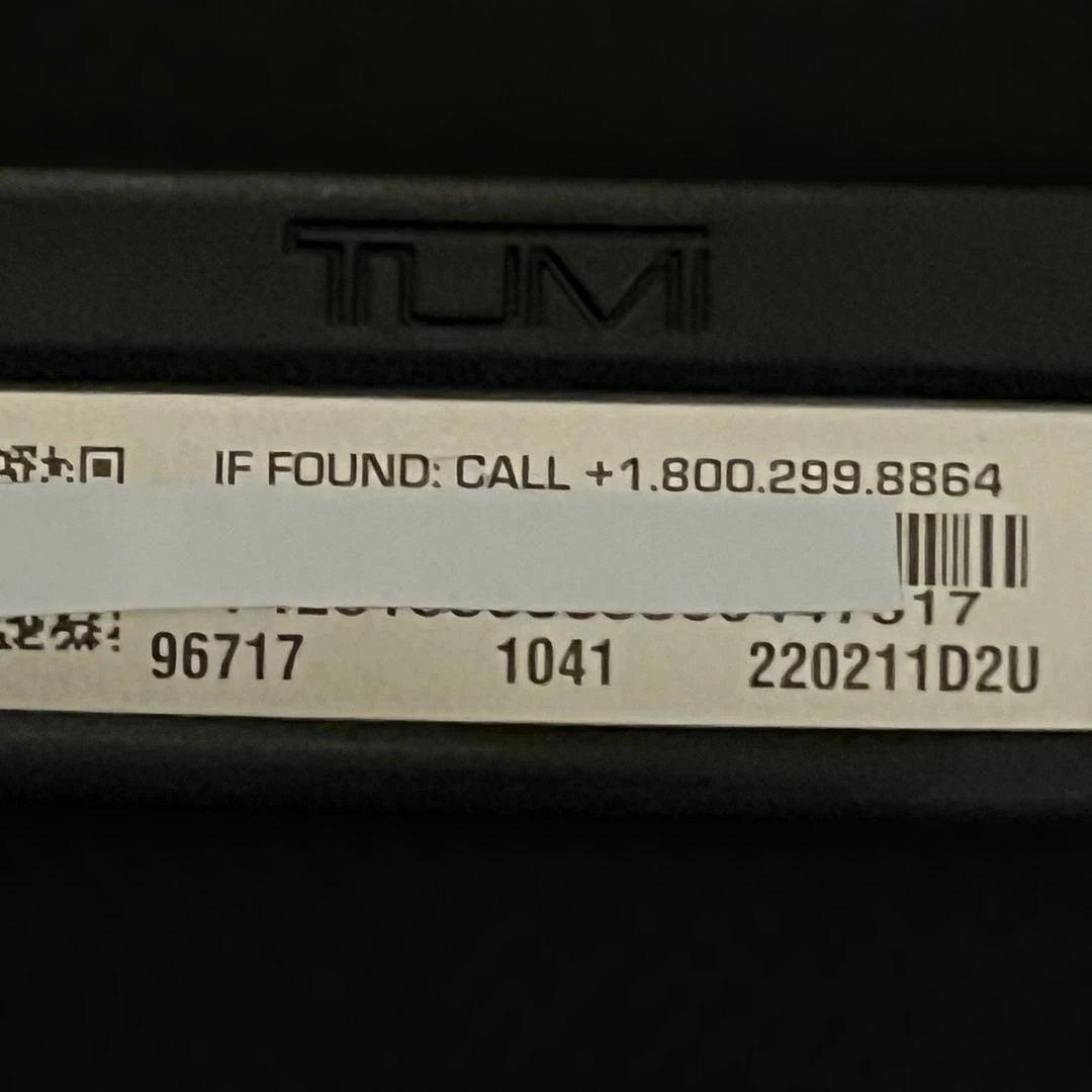 美品 TUMI キャリーケース 220211D2U 2輪　黒ナイロン