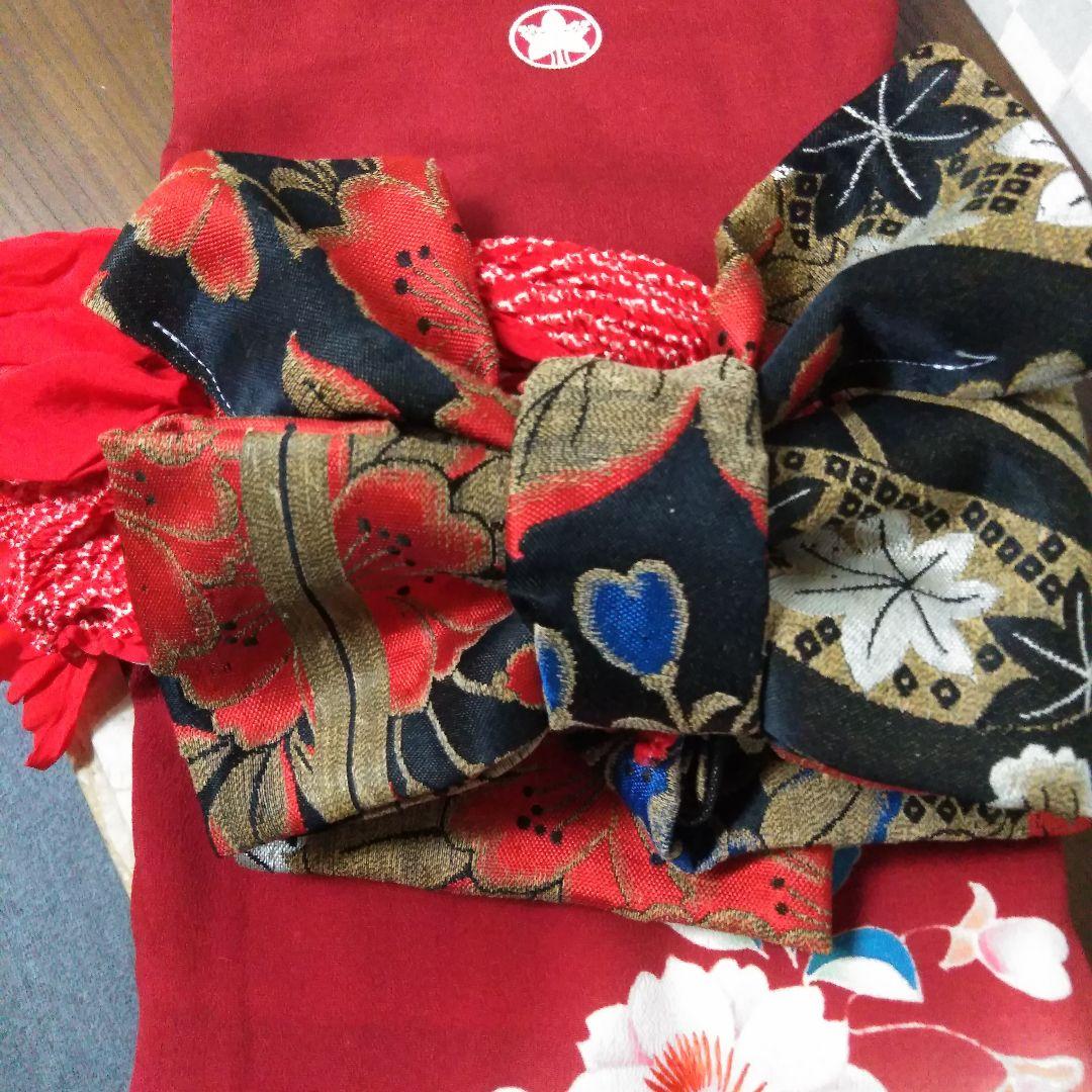 アンティーク古布着物　人形着物　市松人形着物　重ね着つき