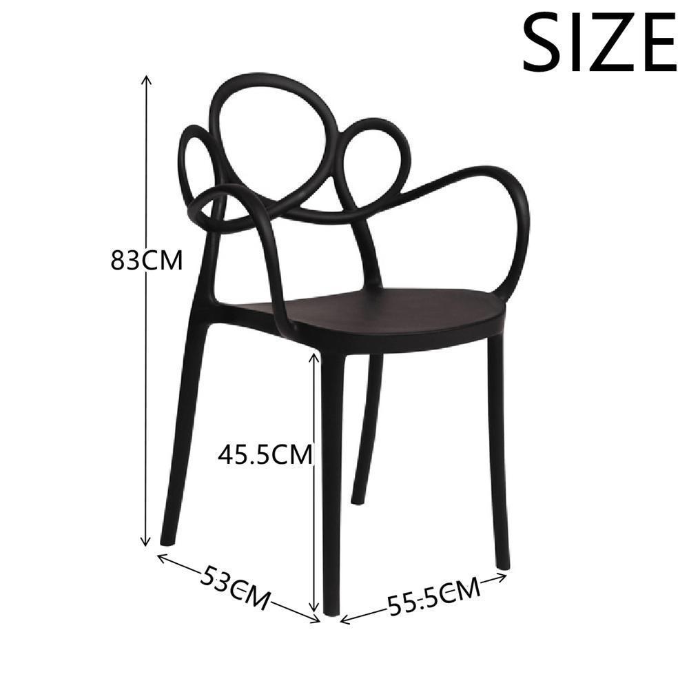 新品　完成品ホワイト アーム付きチェア 2脚セット椅子・チェア　ダイニングチェア