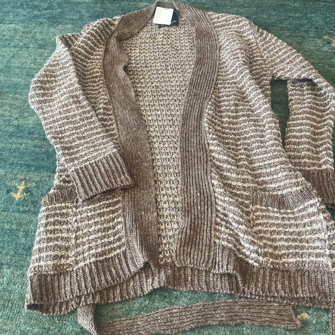 新品G. PASINI ニットカーディガン ブラウン系
