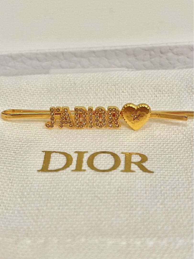 DIOR ディオール ヘアピン J'ADIOR ハート＆クリスタル