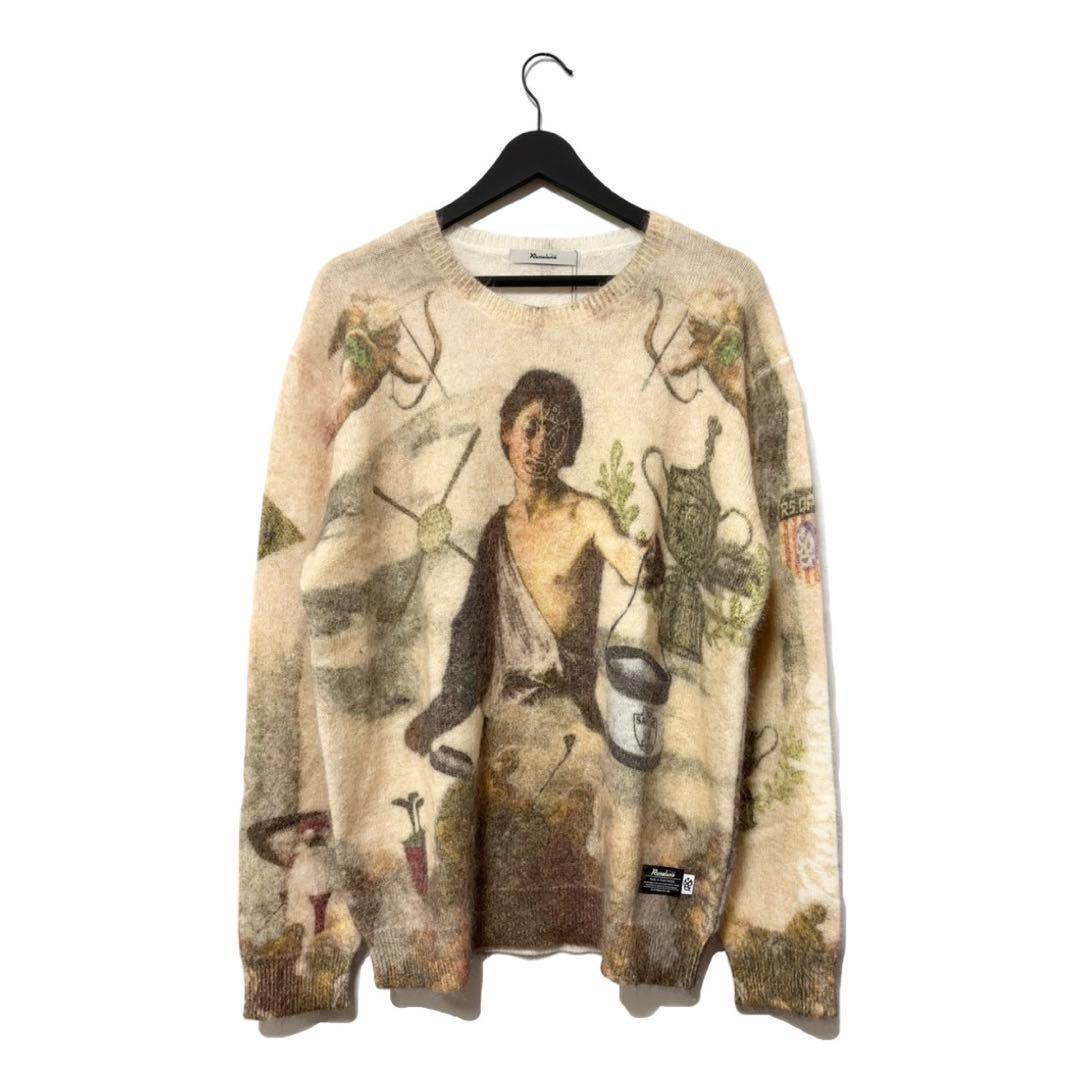 新品 ラッセルノ ゴルフ グラフィック ニット セーター アイボリー XL 6