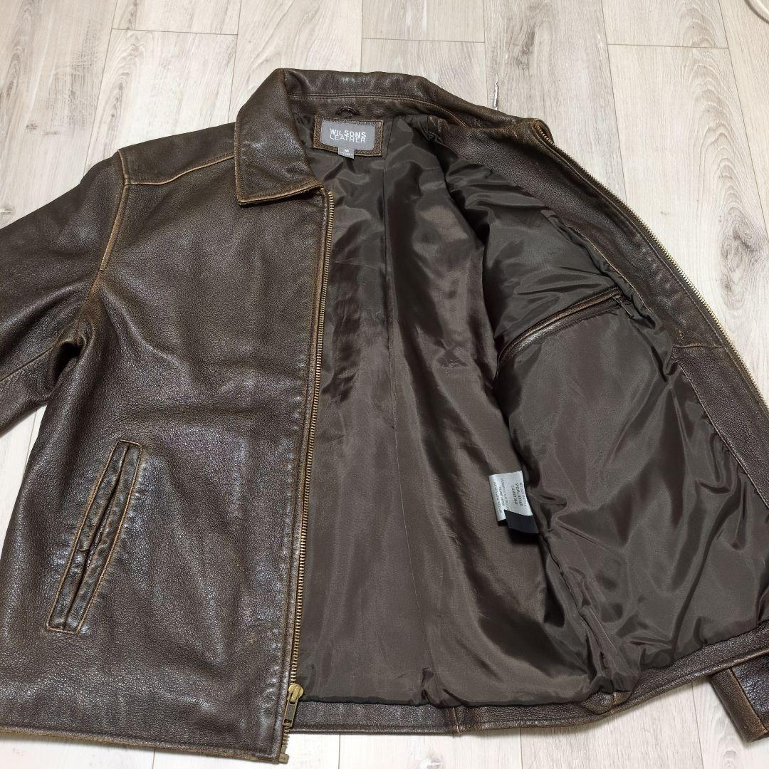 WILSONS LEATHER 本革 レザージャケット ダークブラウン M