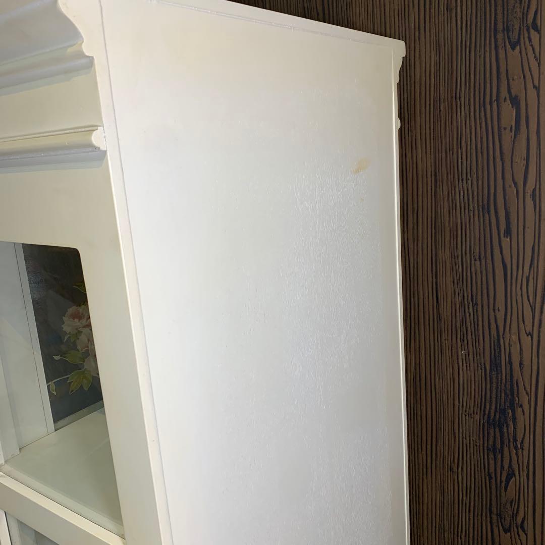 か*ん様 フラワーパターンのガラス扉キャビネット