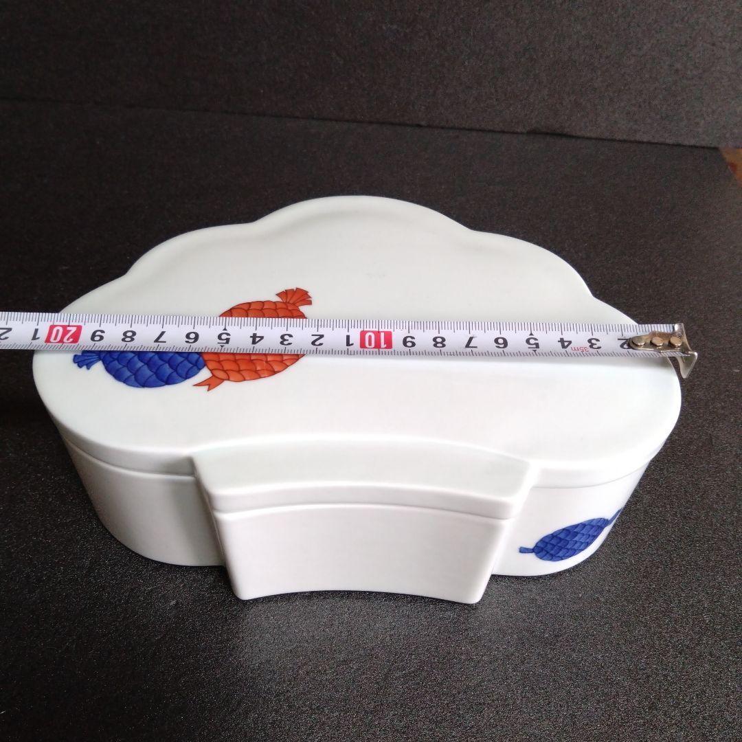 未使用 伊万里 鍋島焼 畑萬陶苑 松 陶箱　お祝い