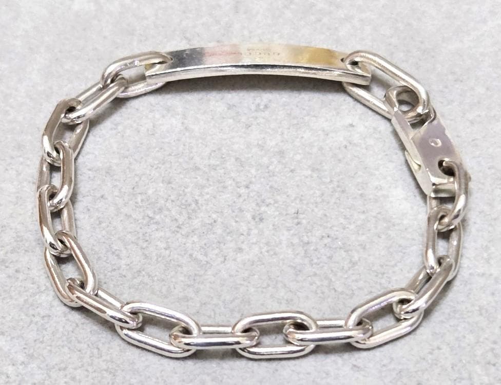 GUCCI グッチ プレート　ID　Ag925　ブレスレット　箱付き　43032