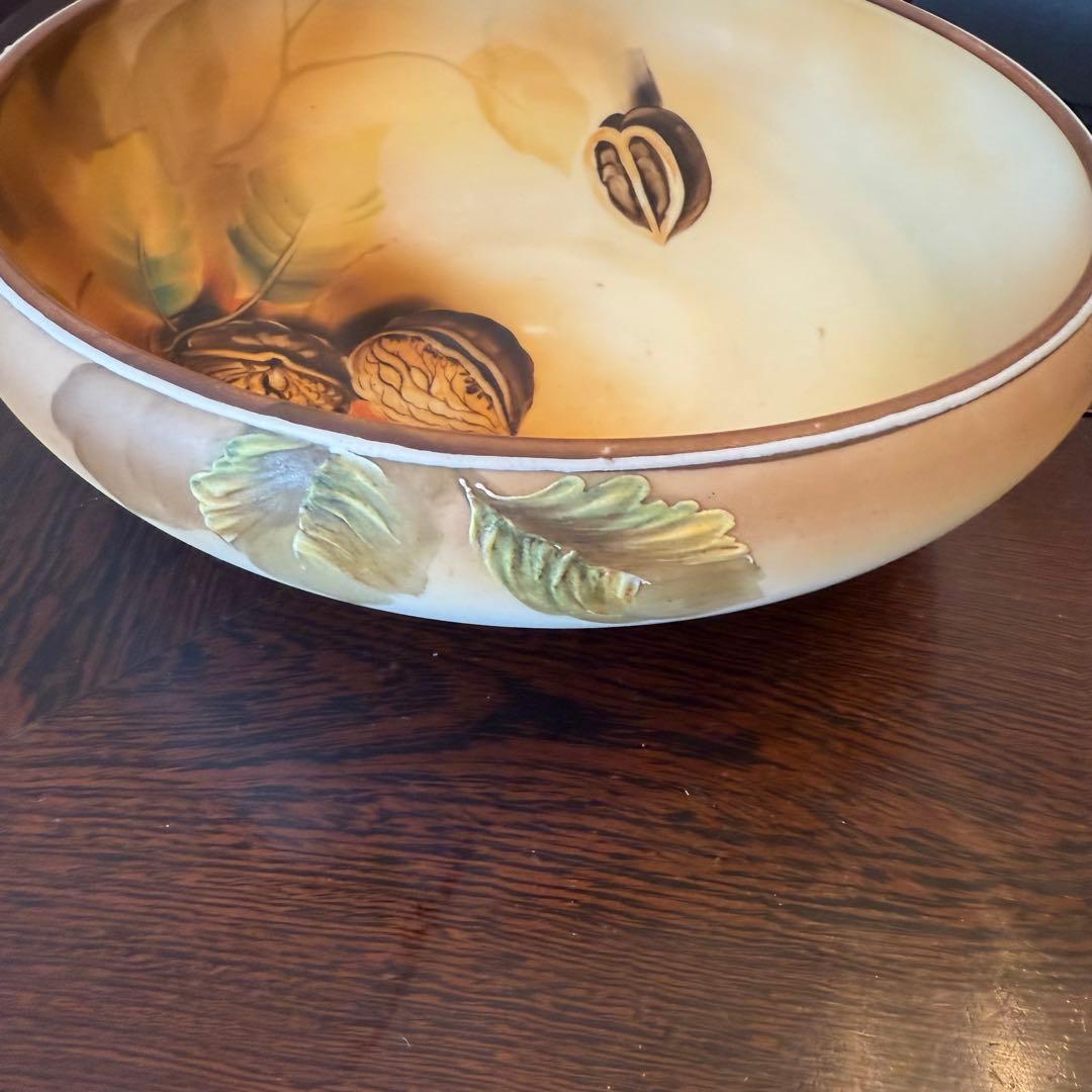 美品　希少　ノリタケ刻印あり　陶器製ボウル皿大　1884年代製