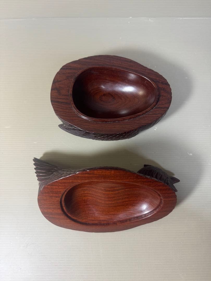 2465  工芸品　鶏　香合　小物入れ　置物　美品