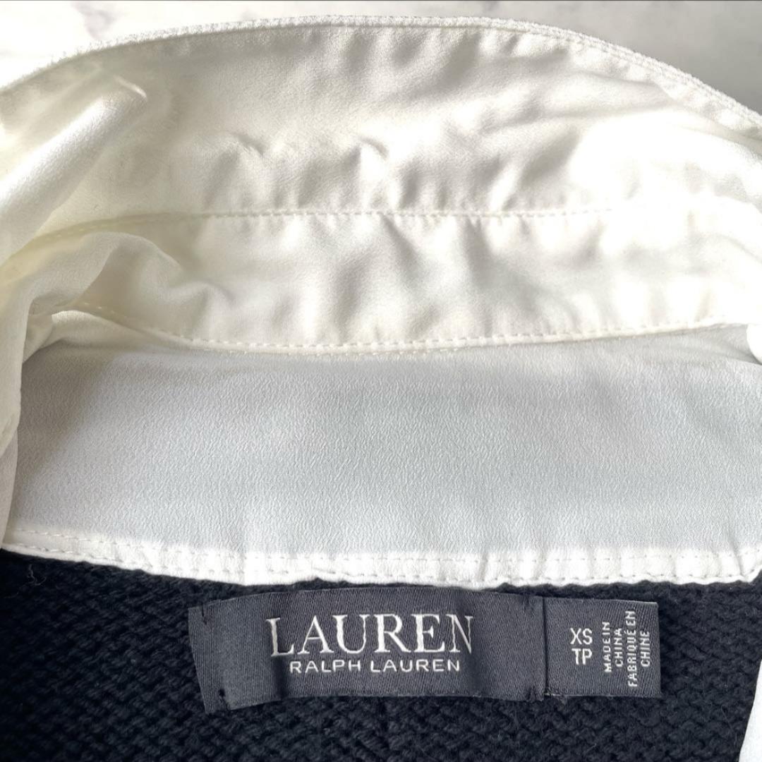 LAUREN RALPH LAUREN シャツドッキングニット ブラック XS