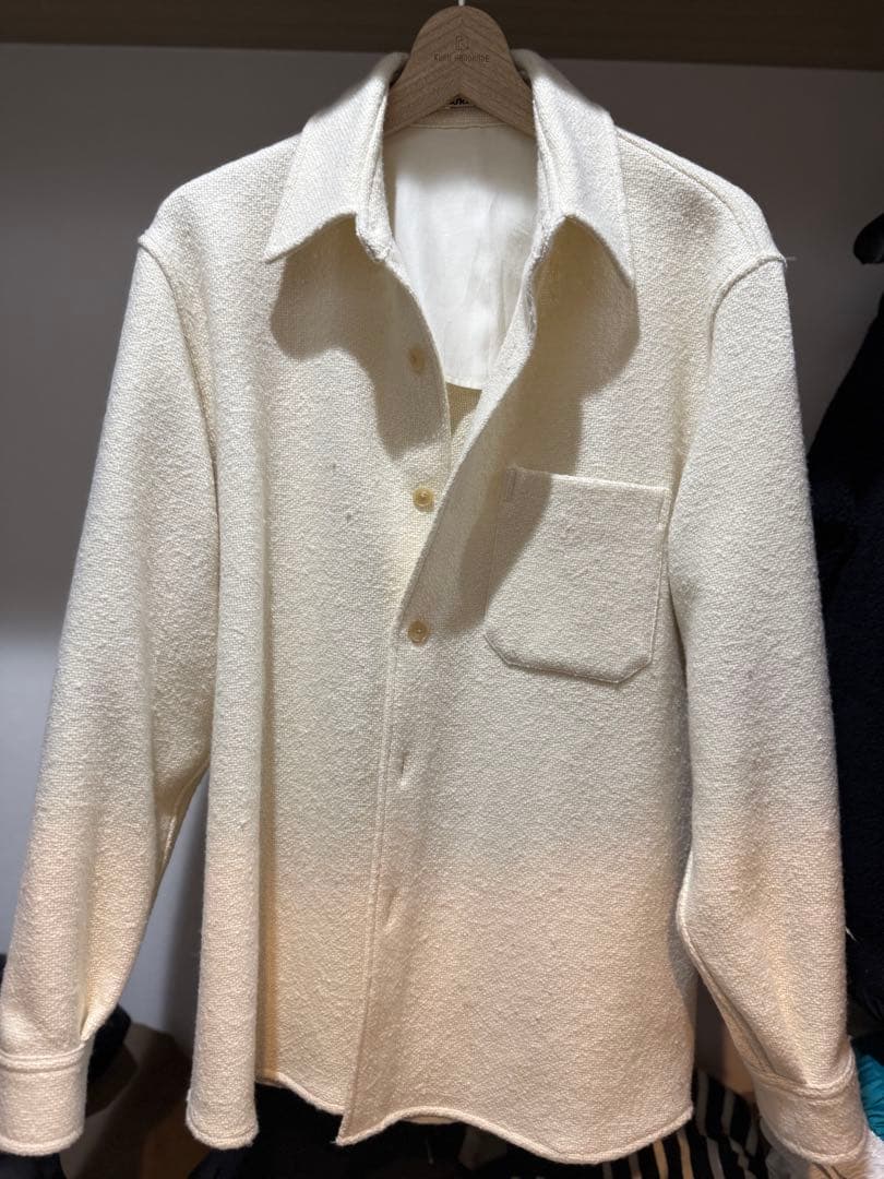 か*い様 AURALEE spun tweed shirt blouso